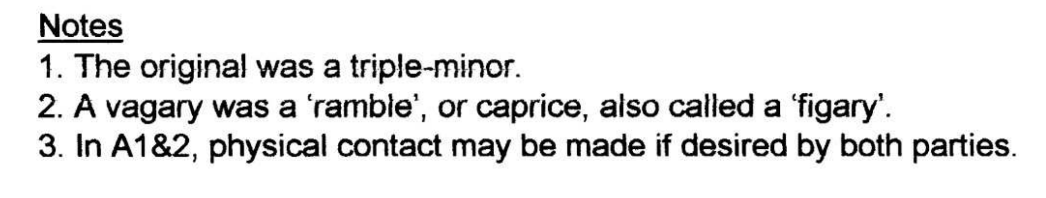 Last New Vagaries, The (notes)